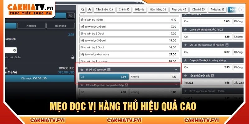 Mẹo đọc vị hàng thủ hiệu quả cao